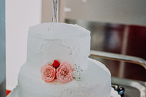 Doppelstöckige Hochzeitstorte