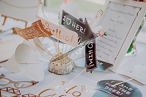 Bild von Tischdeko für eine Hochzeit im Kienzle-Treff