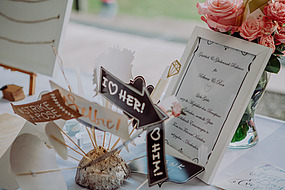 Tischdeko für Hochzeit